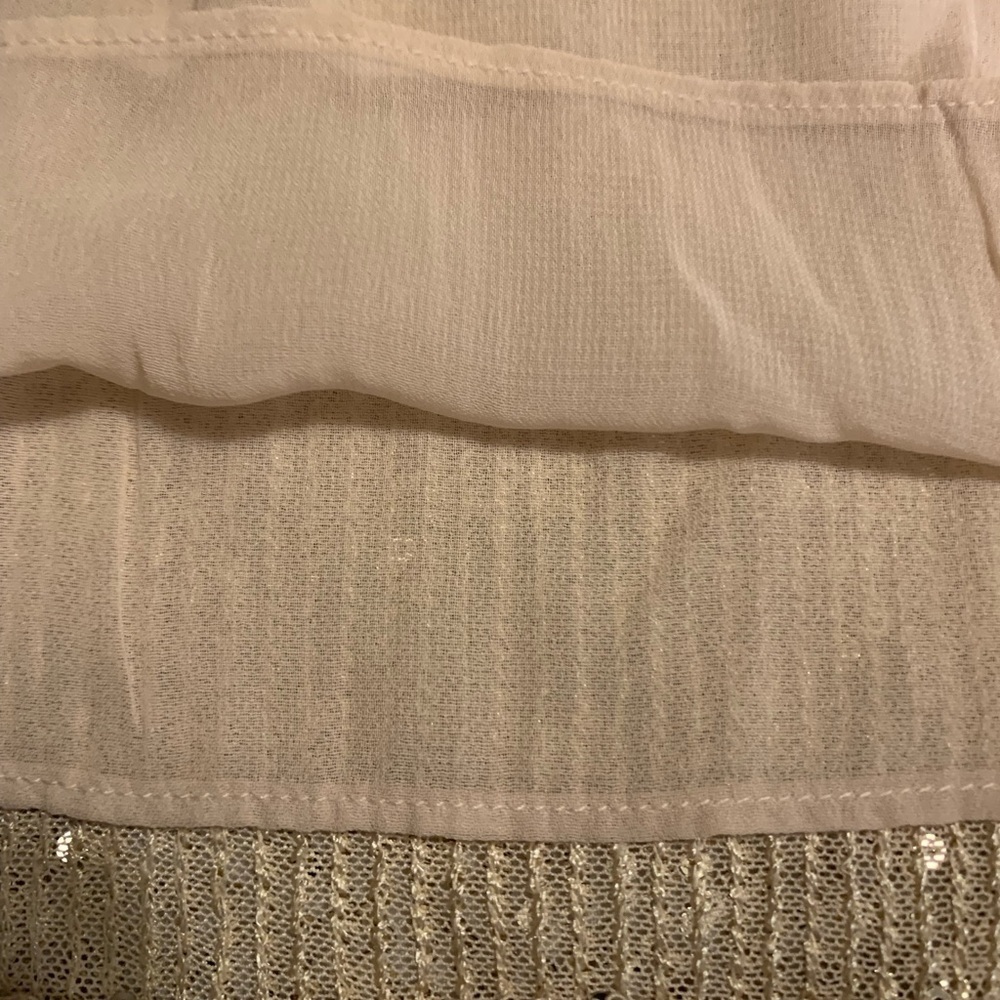 Ann Taylor Ethereal Gold Sequence Tank Cami Size Large - Picture 7 of 11